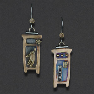 Image of Earring 17, Copper, Sterling, brass