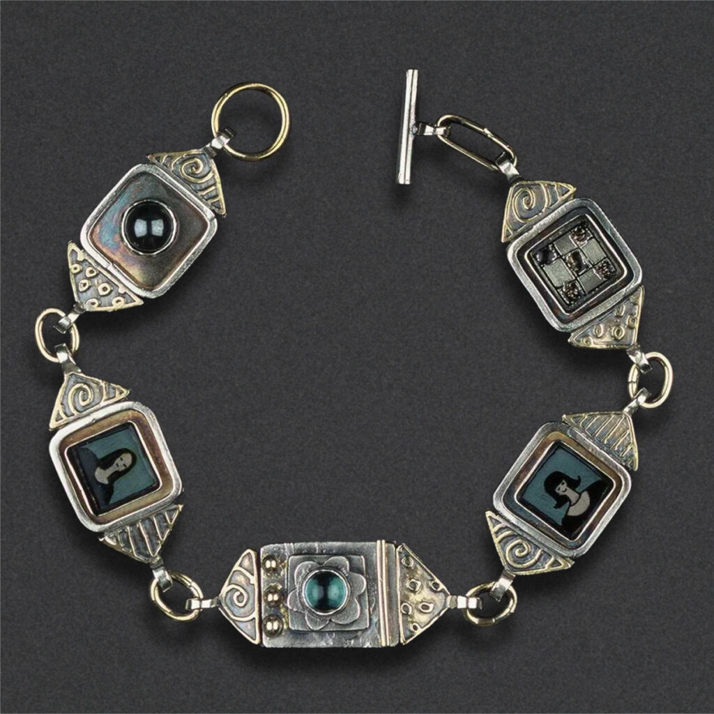 Image of Bracelet 1, Sterling silver, polyshrink,