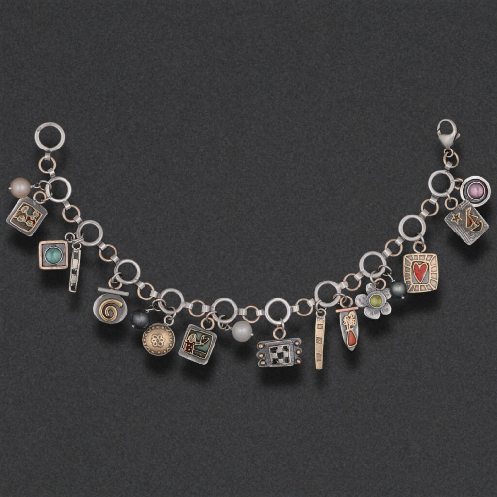 Image of Bracelet 7, Sterlling, semi-precious stones,