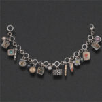 Image of Bracelet 7, Sterlling, semi-precious stones,