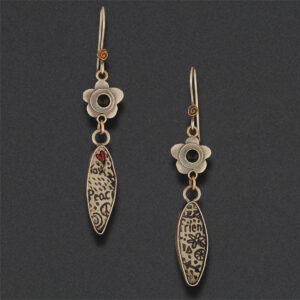 Image of Earring 26, sterling silver, mixed media