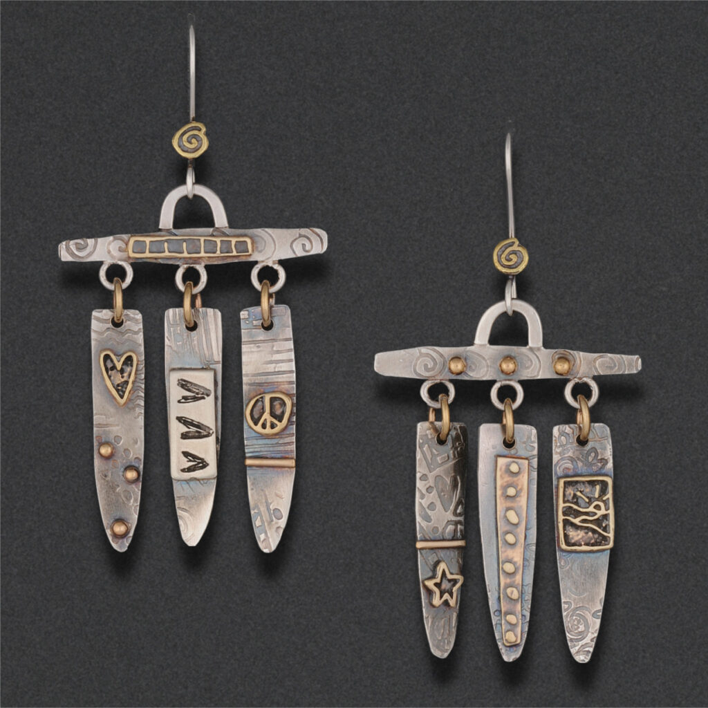 Image of Earring 22, Sterling silver, gold filled