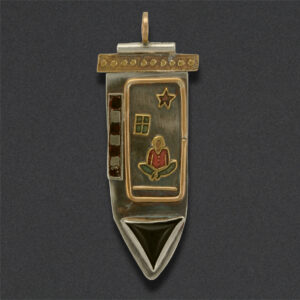 Image of Pendant 3, Sterling, brass